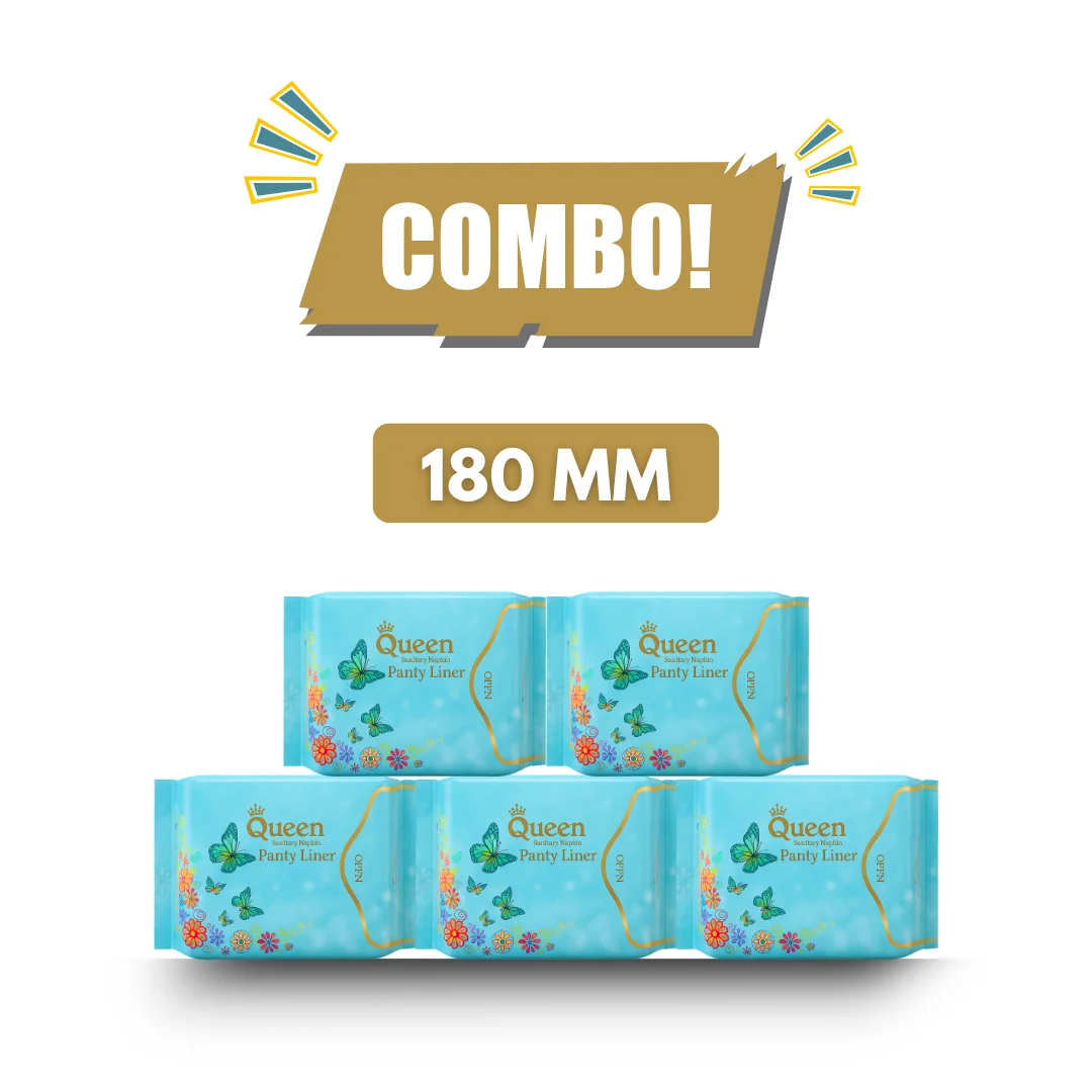 Queen 180 MM Panty Liner - 5 Pack Combo